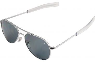 Image of AO Flight Gear General Sunglasses, Bayonet, Silver Frame, CC Gray Poly Lens, 58mm, 30583