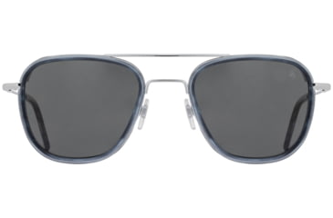 Image of AO Flynn Sunglasses - Mens, Silver Navy, True Color Gray AOLite Nylon Lenses, Silver Navy / True Color Gray Polarized Lens, 55-22-145, FLN155STNVGYN-P