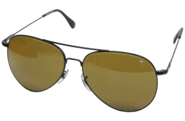 Image of AO General Sunglasses, Black, Amber Poly Lenses, Wire Spatula, 52mm B-HCAP-WS-52