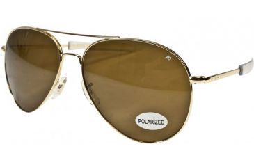 Image of AO General Sunglasses, Gold, Bayonet, Brown Glass Lenses, 58mm, Polarized G-CBPG-BNT-58
