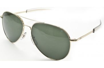 Image of AO General Sunglasses, Gold, Bayonet, Green Glass Lenses, 58mm G-TCGG-BNT-58