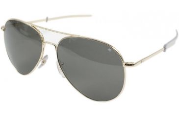 Image of AO General Sunglasses, Gold, Bayonet, Grey Glass Lenses, 58mm, Polarized G-TCGG-BNT-58