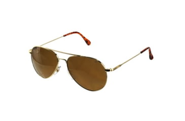 Image of AO General Sunglasses, Gold, Wire Spatula, Amber Poly Lens, 52mm, Polarized G-PHCAP-WS-52