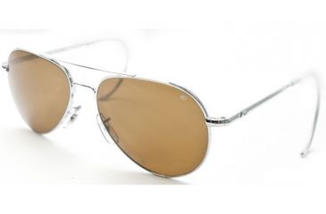 Image of AO General Sunglasses, Silver, Amber Glass Lens, Comfort Cable, 52mm S-CG-CC-52