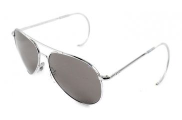 Image of AO General Sunglasses, Silver, Gray Glass Lens, Comfort Cable, 58mm S-TCG-CC-58