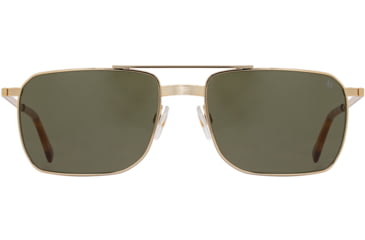 Image of AO Geoffrey Sunglasses - Mens, Gold, Calobar Green AOLite Nylon Lenses, Gold / Calobar Green Polalrized Lens, 58-18-145, GFY358STHAGNN-P