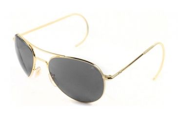 Image of AO II 8-Base Sunglasses, Gold, Comfort Cable, Gray Poly Lens, 55mm, Sm/Med G-CCP-CC-55