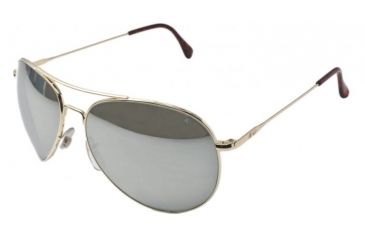 Image of AO II 8-Base Sunglasses, Gold, Comfort Cable, Silver Mirror Lens, 55mm, Sm/Med G-SMP-CC-55