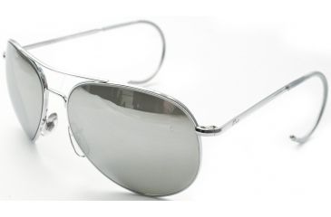 Image of AO II 8-Base Sunglasses, Silver, Comfort Cable, Silver Mirror Lenses - 58mm S-SMP-CC-58