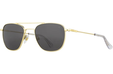 Image of AO Original Pilot Sunglasses, Gold Frame, 52 mm Gray AOLite Nylon Lenses, Standard Temple,738921549413