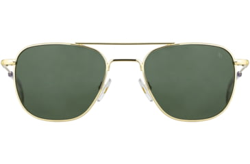 Image of AO Original Pilot Sunglasses, Gold Frame, 55 mm Green SkyMaster Glass Lenses, Standard Temple,738921549536