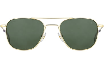 Image of AO Original Pilot Sunglasses, Gold Frame, 52 mm Green SkyMaster Glass Lenses, Standard Temple, Polarized, 738921549369