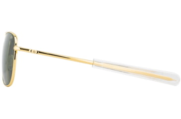 Image of AO Original Pilot Sunglasses, Gold Frame, 57 mm Calobar Green SkyMaster Glass Lenses, Bayonet Temple,OP-157BTCLGNG