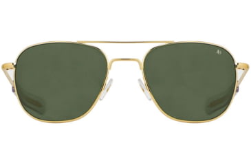 Image of AO Original Pilot Sunglasses, Gold Frame, 52 mm Calobar Green SkyMaster Glass Lenses, Bayonet Temple,738921549260