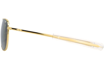 Image of AO Original Pilot Sunglasses, Gold Frame, 55 mm True Color Gray SkyMaster Glass Lenses, Bayonet Temple, Polarized, 738921549499