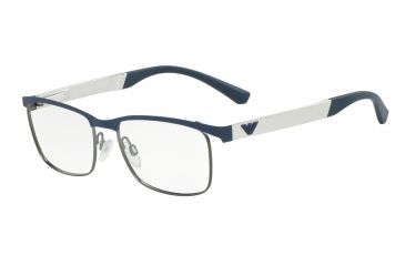 Image of Armani EA1057 Eyeglass Frames 3162-52 - Mt Blue/mt Gunmetal Frame