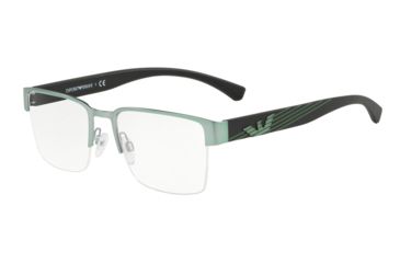 Image of Armani EA1078 Progressive Prescription Eyeglasses 3239-53 - Matte Green Frame