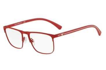 Image of Armani EA1079 Prescription Eyeglasses 3241-53 - Red Rubber Frame