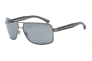 Image of Armani EA2001 EA2001 Sunglasses 300381-64 - Matte Gunmetal Frame, Polar Grey Lenses