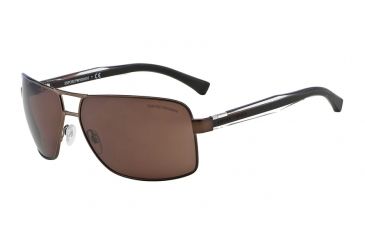 Image of Armani EA2001 EA2001 Sunglasses 302073-64 - Matte Brown Frame, Brown Lenses