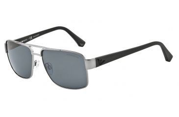 Image of Armani EA2002 Sunglasses 301081-57 - Gunmetal Frame, Polar Gray Lenses