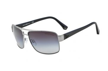 Image of Armani EA2002 Sunglasses 30168G-57 - Gunmetal Frame, Gray Gradient Lenses