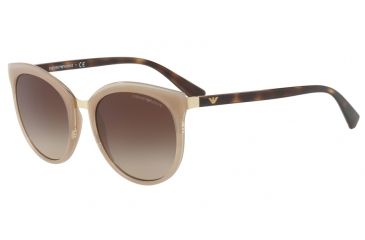 Image of Armani EA2055 Sunglasses 301313-55 - Opal Turtledove Frame, Brown Gradient Lenses