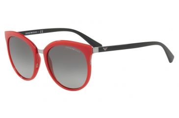 Image of Armani EA2055 Sunglasses 320711-55 - Opal Red Frame, Grey Gradient Lenses