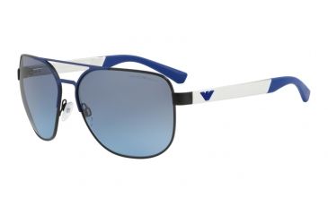 Image of Armani EA2064 Sunglasses 32248F-62 - Matte Black/Matte Blue Frame, Blue Gradient Lenses
