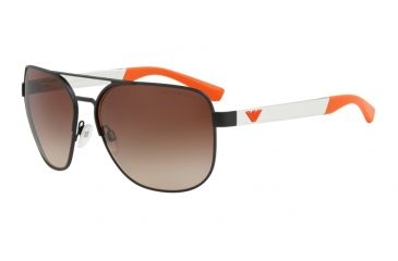 Image of Armani EA2064 Sunglasses 322613-62 - Matte Black Frame, Brown Gradient Lenses