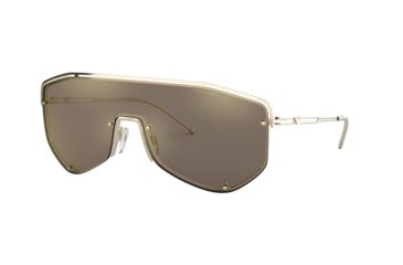 Image of Armani EA2072 Sunglasses 30135A-39 - Pale Gold Frame, Light Brown Mirror Gold Lenses