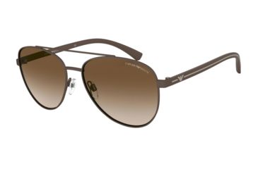 Image of Armani EA2079 Sunglasses 324213-58 - , Brown Gradient Lenses
