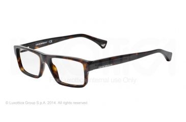 Image of Armani EA3013 Eyeglass Frames 5026-52 - Dark Havana Frame