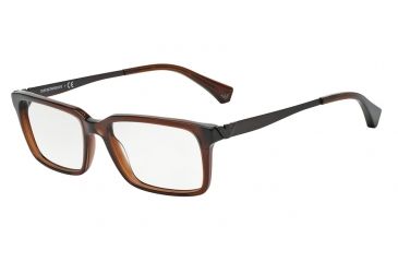 Image of Armani EA3030F Eyeglass Frames 5198-55 - Transparen Brown Frame