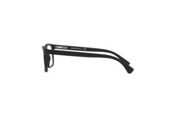 Image of Armani EA3034 Single Vision Prescription Eyeglasses, 55mm, Black Rubber, EA3034-5649-55-SV
