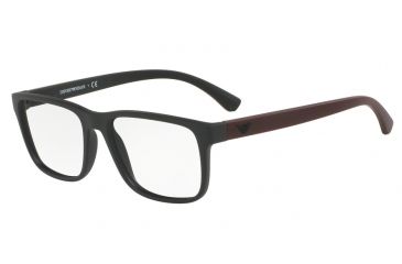Image of Armani EA3103 Single Vision Prescription Eyeglasses 5042-55 - Matte Black Frame