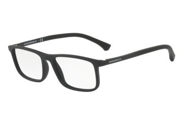 Image of Armani EA3125 Eyeglass Frames 5063-53 - Black Rubber Frame