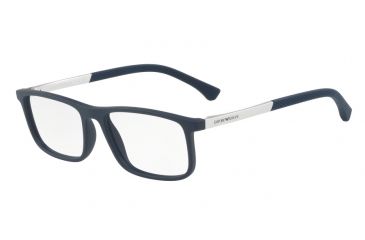 Image of Armani EA3125 Eyeglass Frames 5474-53 - Blue Rubber Frame