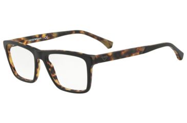 Image of Armani EA3138 Eyeglass Frames 5701-53 - Top Black On Matte Havana Frame