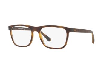Image of Armani EA3140 Progressive Prescription Eyeglasses, 53mm, Matte Havana, EA3140-5089-53-PRO