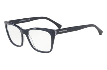 Image of Armani EA3146 Progressive Prescription Eyeglasses, 52mm, Trilayer Crystal Blue, EA3146-5743-52-PRO