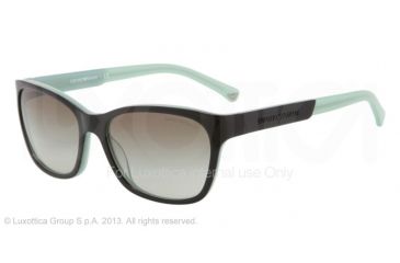 Image of Armani EA4004 EA4004 Progressive Prescription Sunglasses EA4004-50458E-56 - Lens Diameter 56 mm, Frame Color Balck/opal Acqua Green