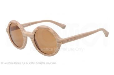 Image of Armani EA4011 Sunglasses 509573-45 - Wood Matte Beige Frame, Brown Lenses