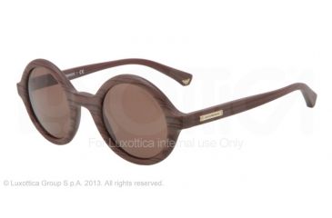 Image of Armani EA4011 Sunglasses 509673-45 - Wood Matte Brown Frame, Brown Lenses