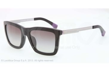 Image of Armani EA4017F Sunglasses 501711-53 - Black/violet Frame, Gray Gradient Lenses