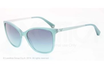 Image of Armani EA4025 Sunglasses 52044S-55 - Opal Green Frame, Light Blue Gradient Lenses