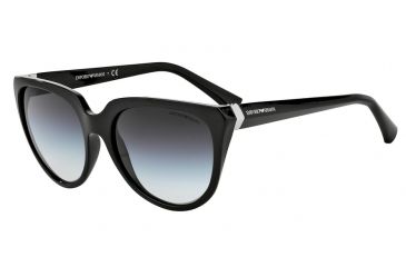 Image of Armani EA4027 Sunglasses 50178G-57 - Black Frame, Grey Gradient Lenses