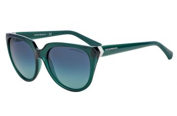 Image of Armani EA4027 Sunglasses 52014S-57 - Petroleum Frame, Light Blue Gradient Lenses
