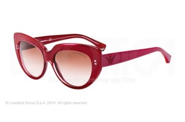 Image of Armani EA4032 Sunglasses 522413-55 - Transp Fuxia On Fuxia Frame, Brown Gradient Lenses