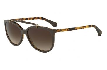 Image of Armani EA4039 Sunglasses 526513-56 - Top Turtledove On Havana Frame, Brown Gradient Lenses